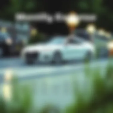 Illustration of monthly expenses related to owning a used car