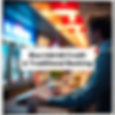 Diagram comparing Bluebird credit with traditional banking