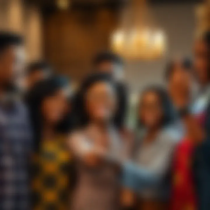 A diverse group celebrating varied success