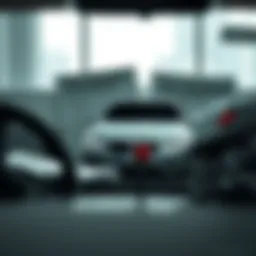 Illustration showing various car insurance policy documents