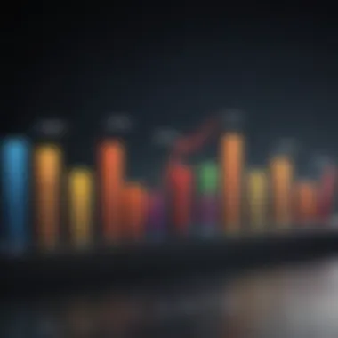 Comparative Financial Metrics with Bar Graph A vibrant bar graph comparing different financial metrics
