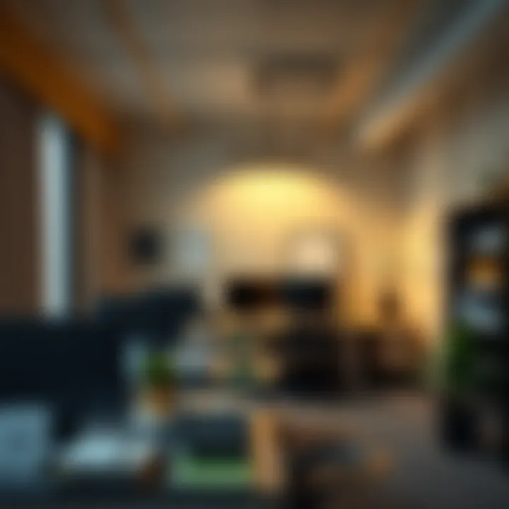 A thriving business office environment