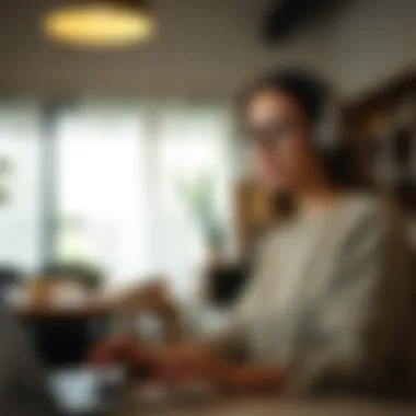 Freelancer engaged in online work