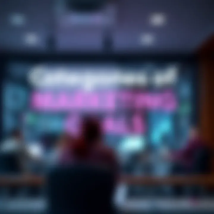 Diverse categories of marketing goals illustrated