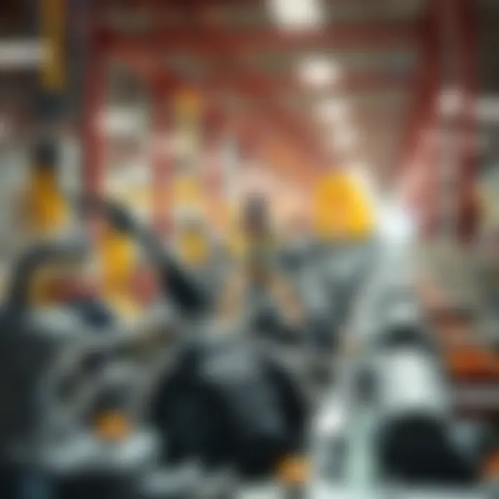 Innovation in Japanese Manufacturing An intricate assembly line showcasing advanced manufacturing