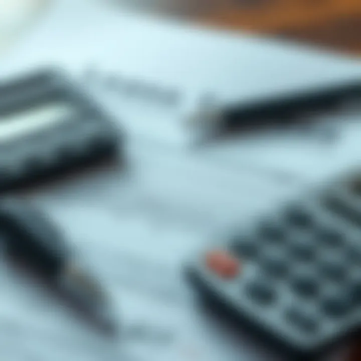 A calculator alongside lease documents, signifying financial assessment