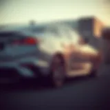 A sleek leased car parked elegantly, showcasing its exterior