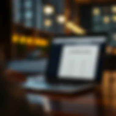 Laptop displaying tax software for Uber drivers