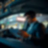 Uber driver reviewing tax documents