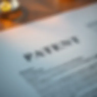 A close-up of a patent document