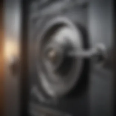 Secure Digital Vault for Password Management Illustration of a secure digital vault symbolizing password management.