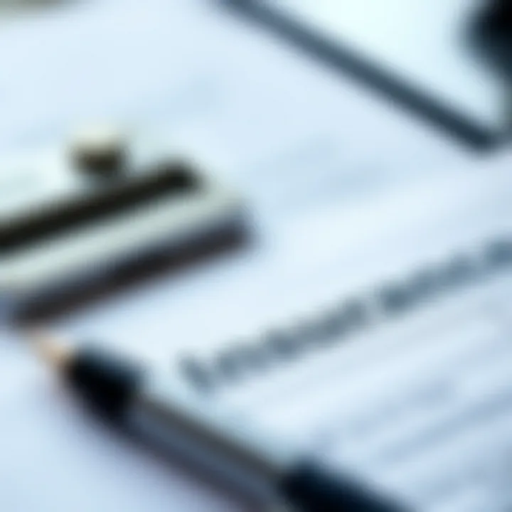 Understanding Your Car Insurance Policy A close-up of a car insurance policy document with a pen