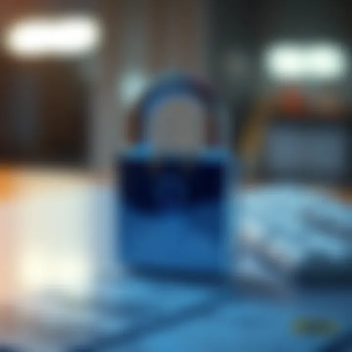 Lock symbol representing financial protection