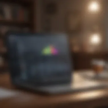 Expense Analysis Person analyzing expenses on a laptop