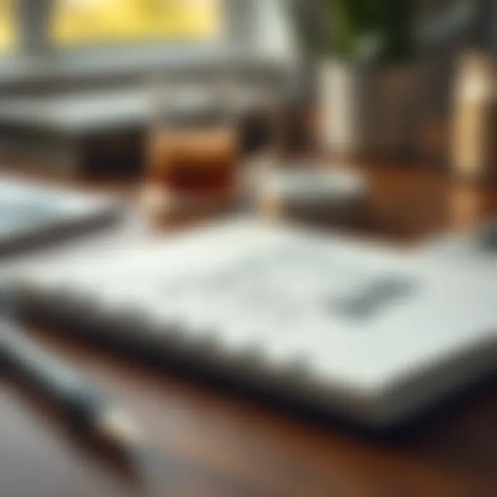 A notebook with financial planning strategies