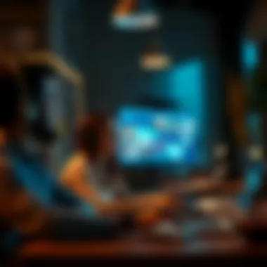 Individuals collaborating in a virtual learning setting