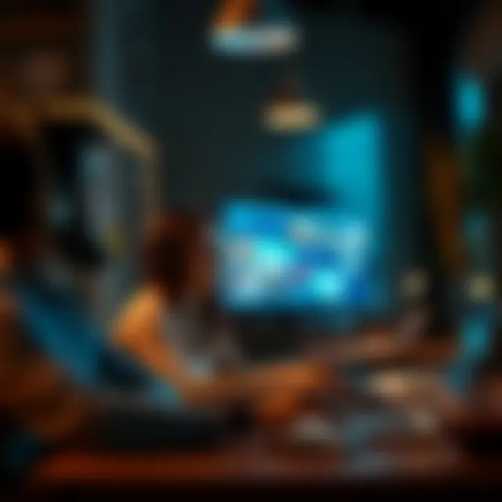 Individuals collaborating in a virtual learning setting