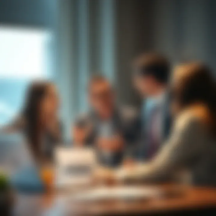 Consultant Facilitating Team Strategy Session Professional consultant discussing strategies with a team