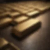 An elegant gold bar reflecting market trends