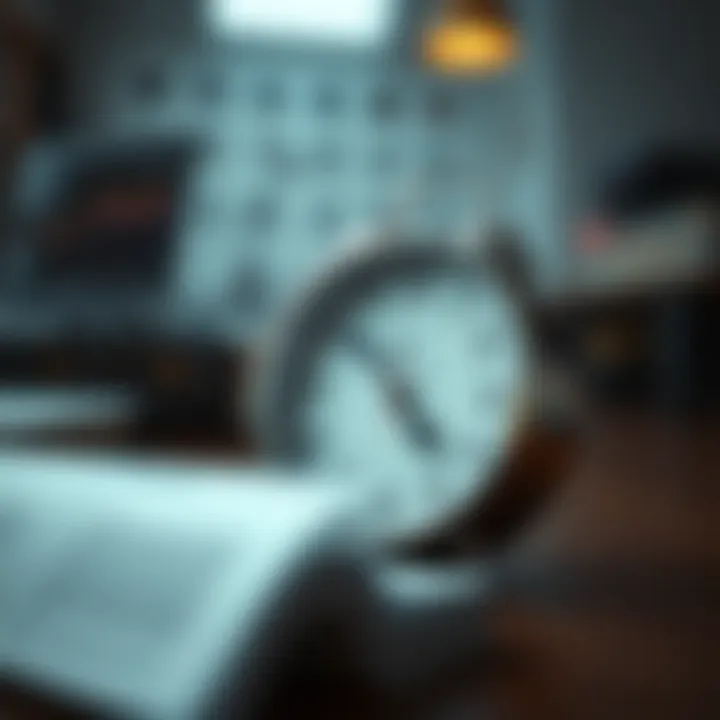 A clock symbolizing deadlines and time management