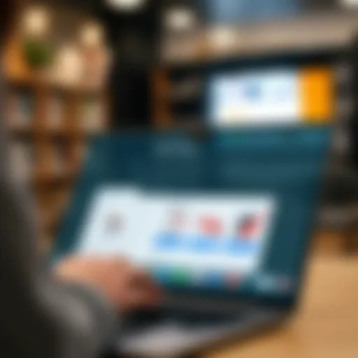 Illustration of the Ibotta browser extension interface with shopping elements