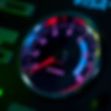 Credit Score Improvement Illustration of a credit score gauge indicating improvement